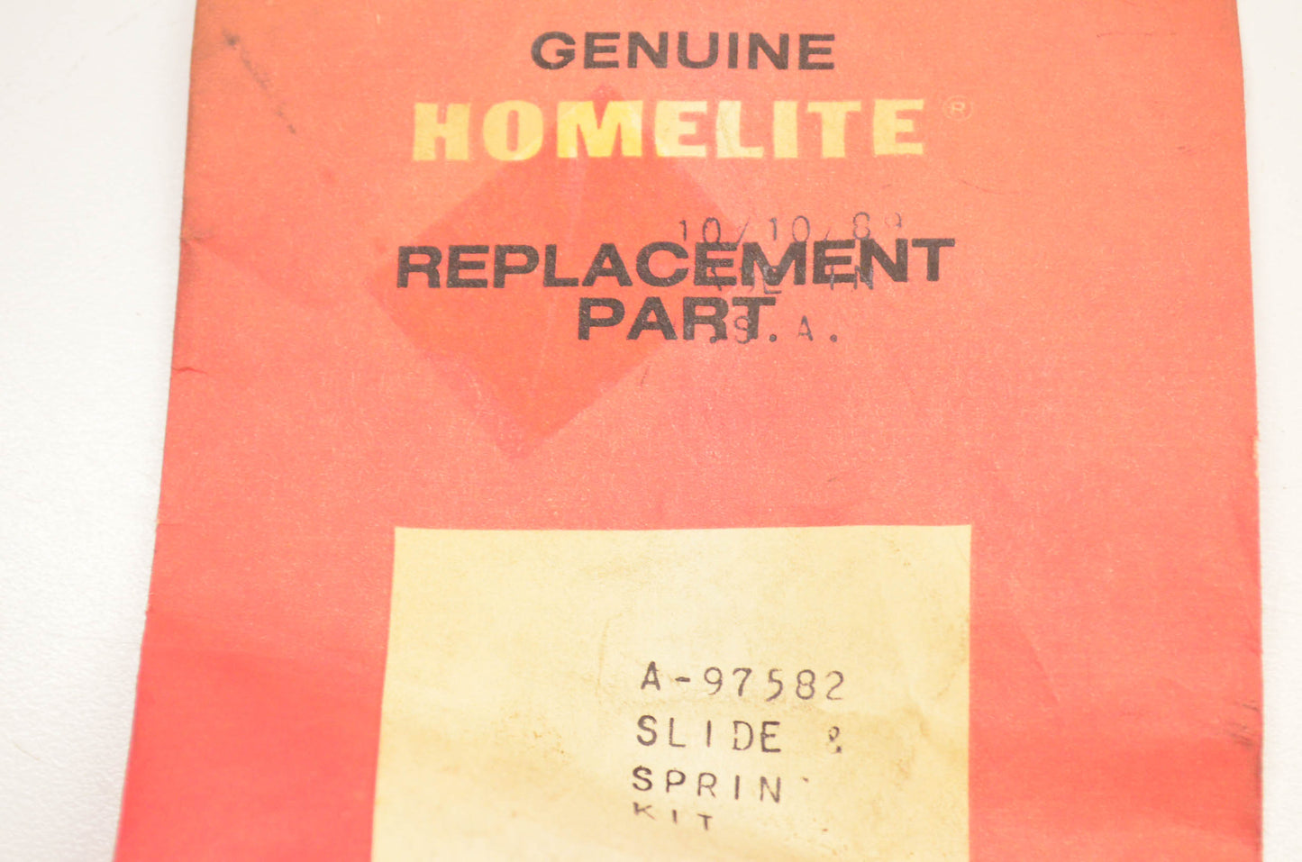Homelite A-97582 Slide and Spring Kit NOS