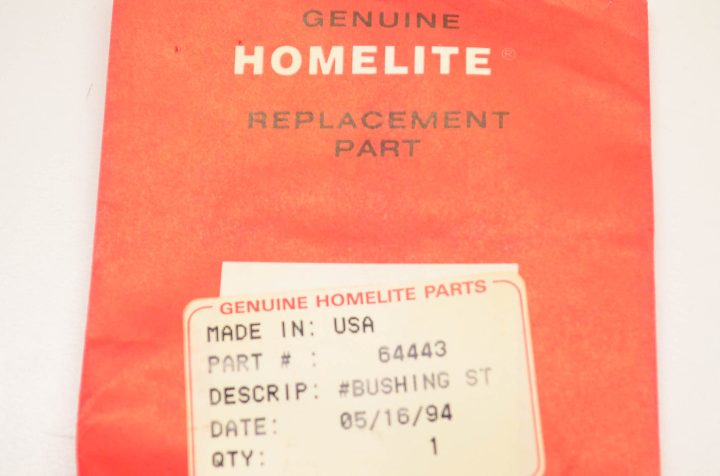 Homelite 64443 Starter Bushing NOS