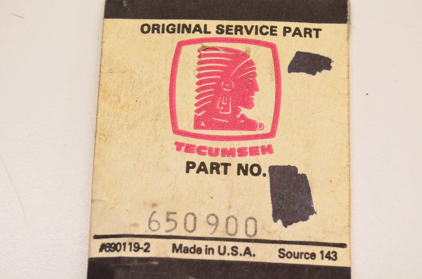Tecumseh 650900 Nut NOS
