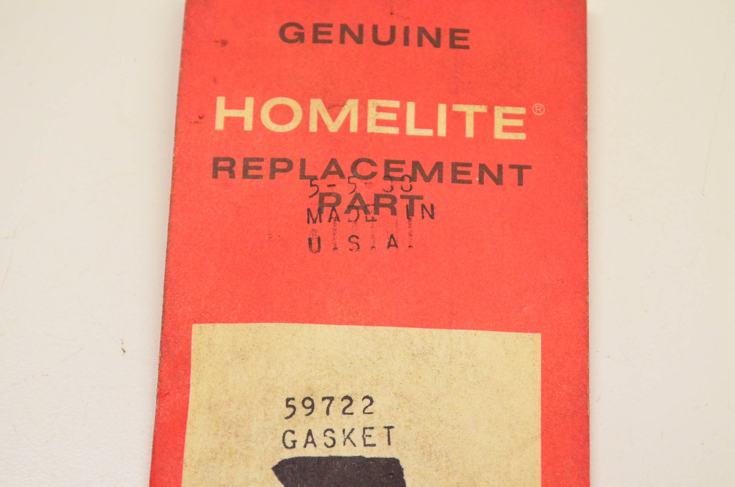 Homelite 59722 Carburetor Base Gasket NOS