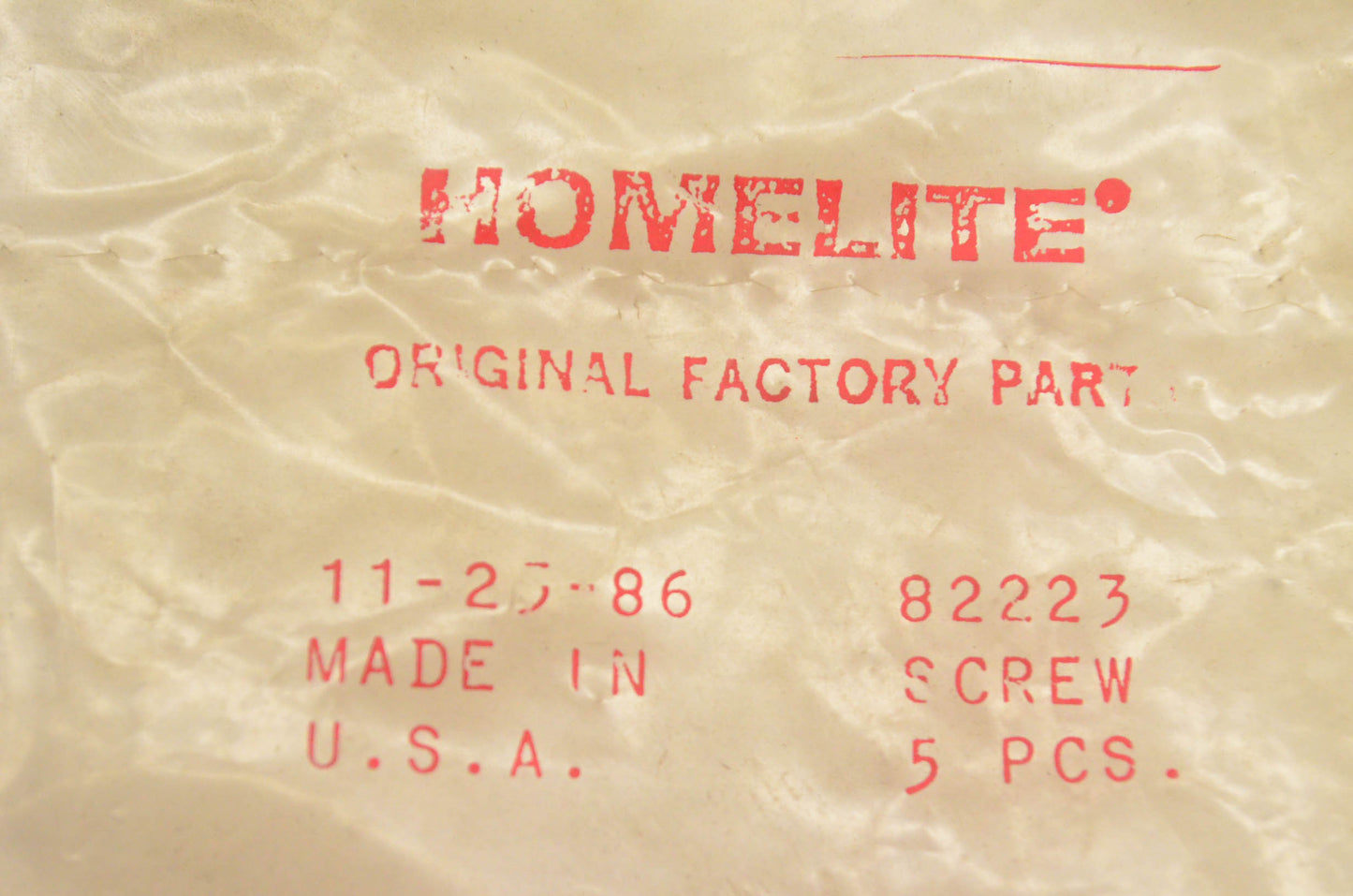 Homelite 82223 Screw Qty 5 NOS