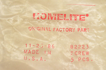 Homelite 82223 Screw Qty 5 NOS