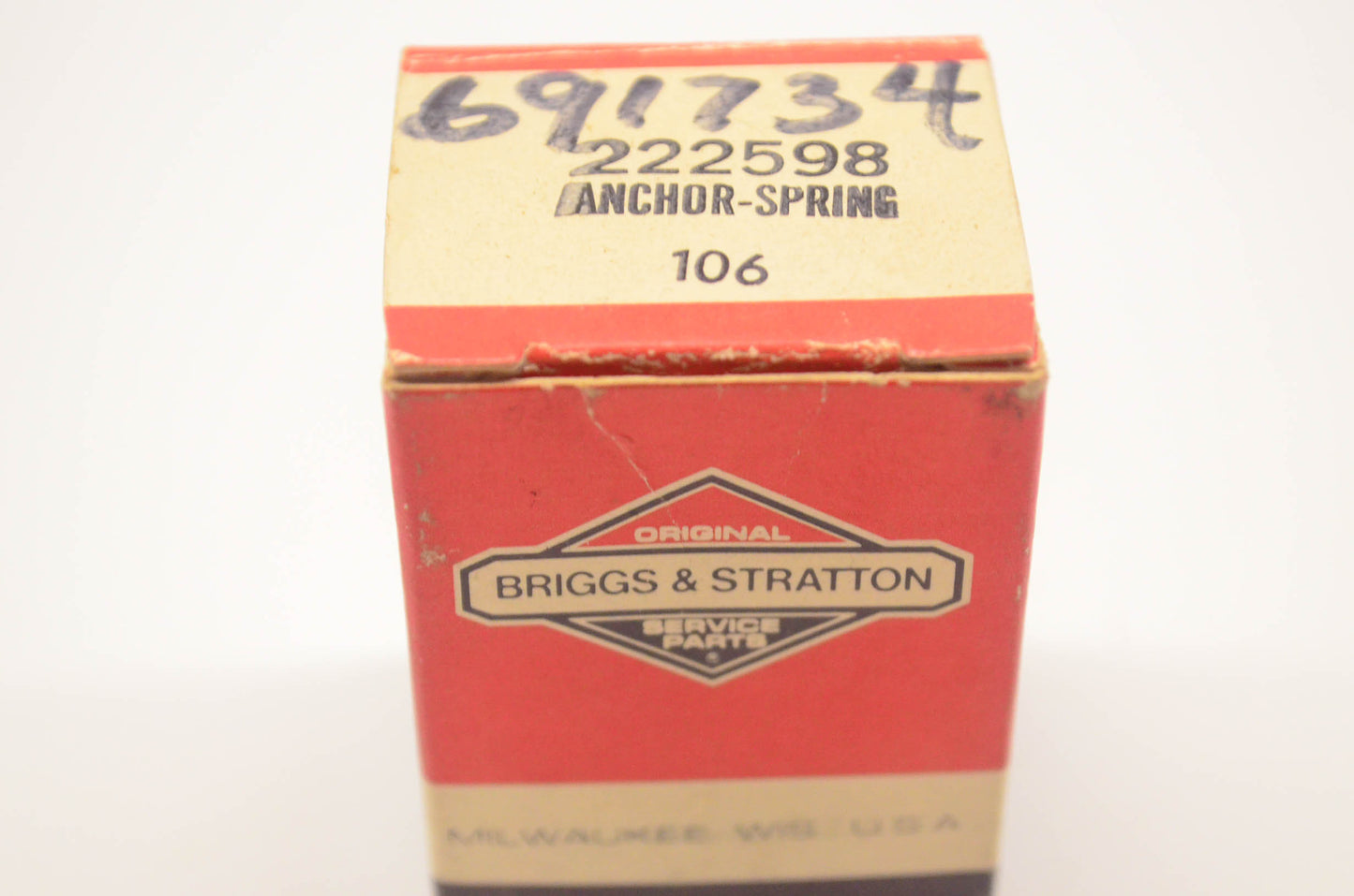 New OEM Briggs & Stratton 222598 Spring Anchor NOS
