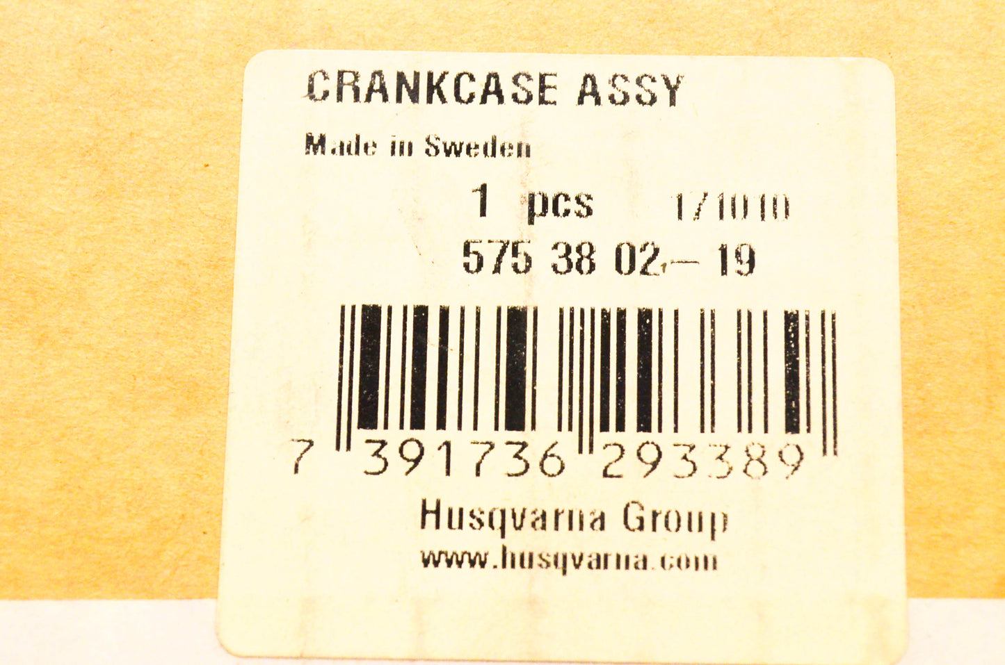 New OEM Husqvarna 575380219 Crankcase Assembly NOS