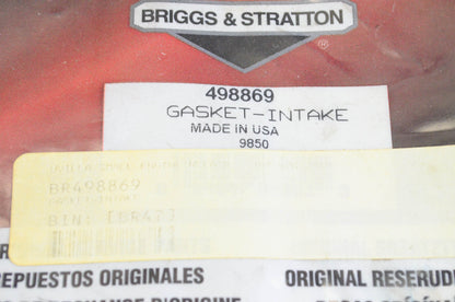 New OEM Briggs & Stratton 498869 Intake Gasket NOS