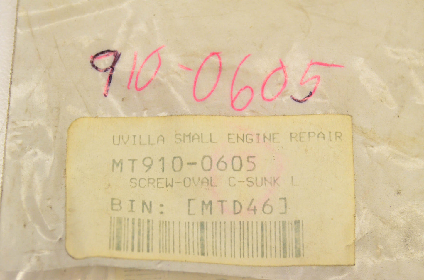 MTD 910-0605 Screw NOS