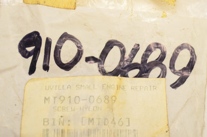MTD 910-0689 Nylon Screw NOS