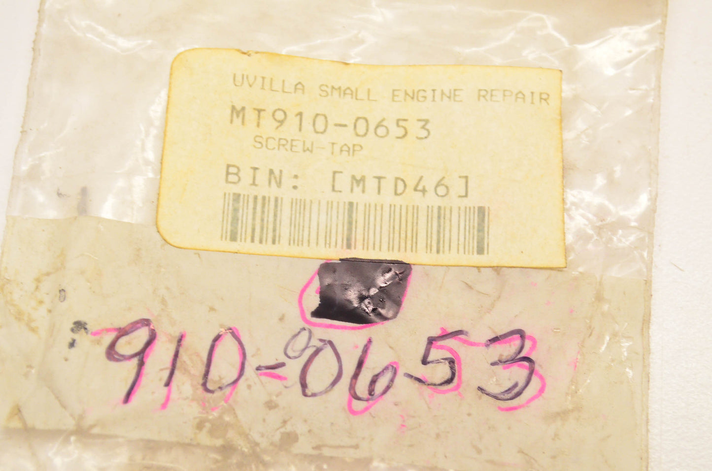 MTD 910-0653 Screw NOS