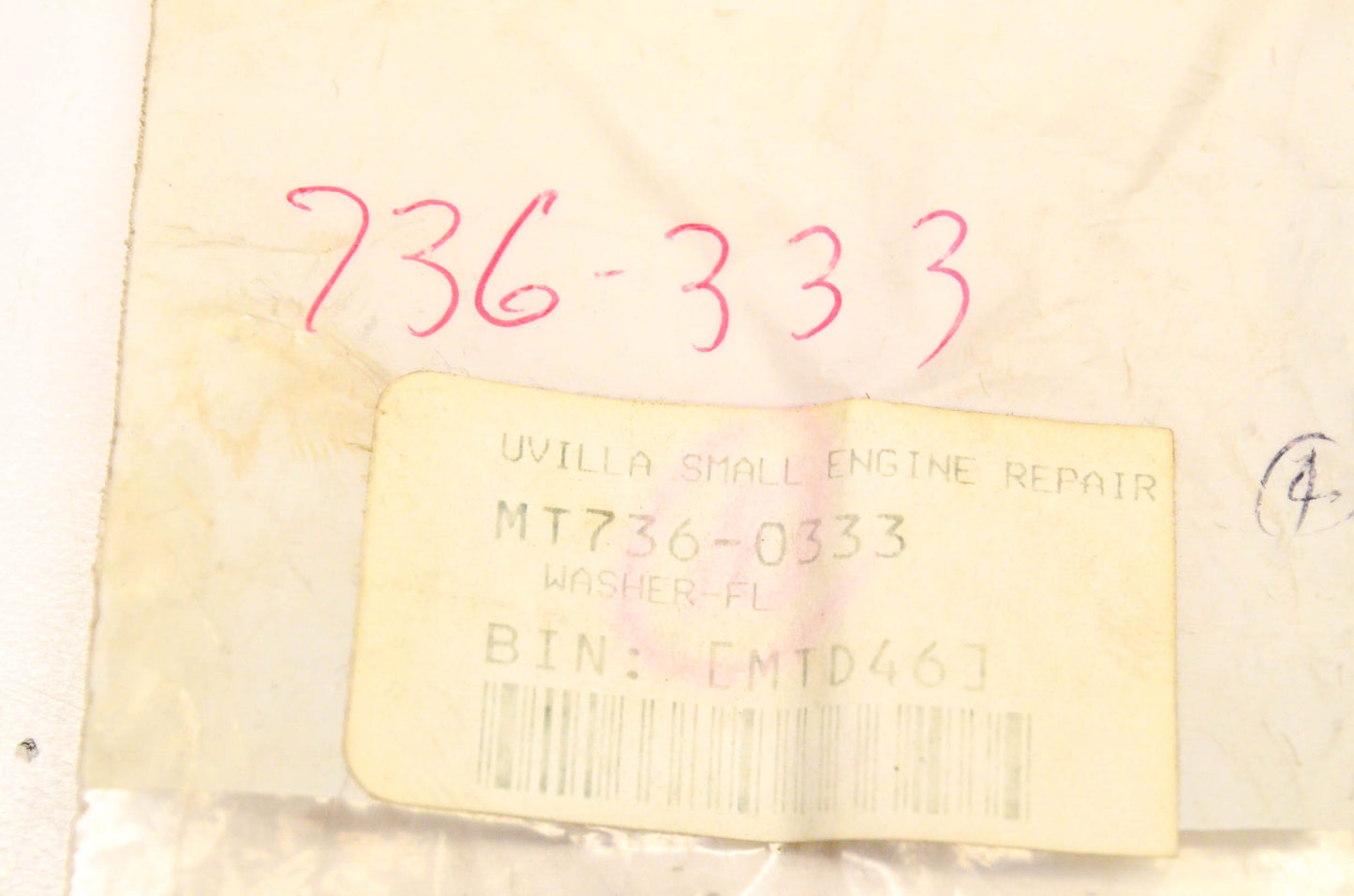 MTD 736-0333 Washer NOS