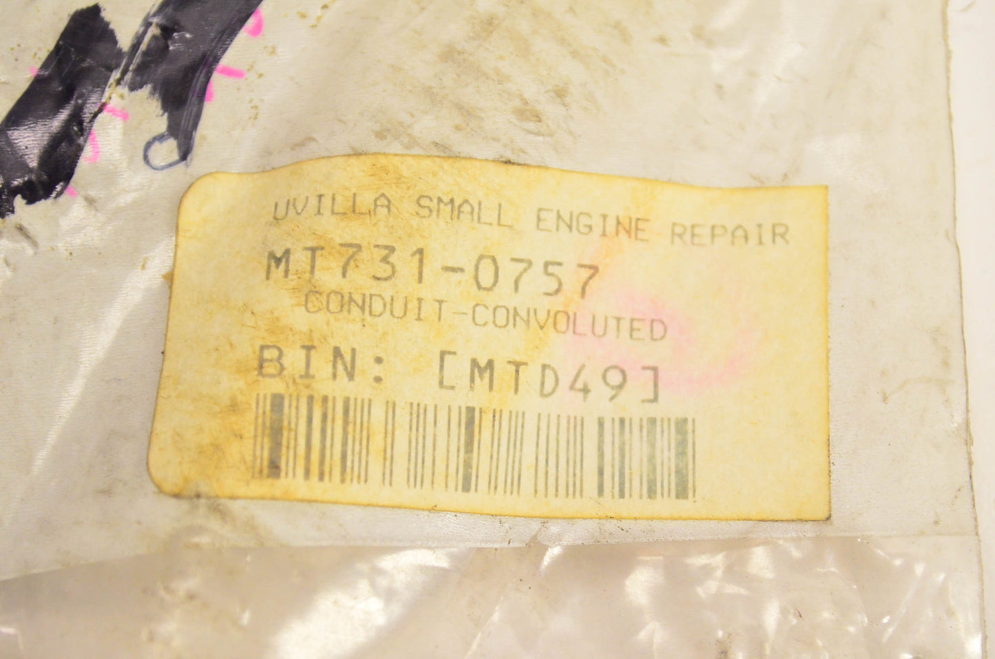 MTD 731-0757 Convoluted Conduit NOS