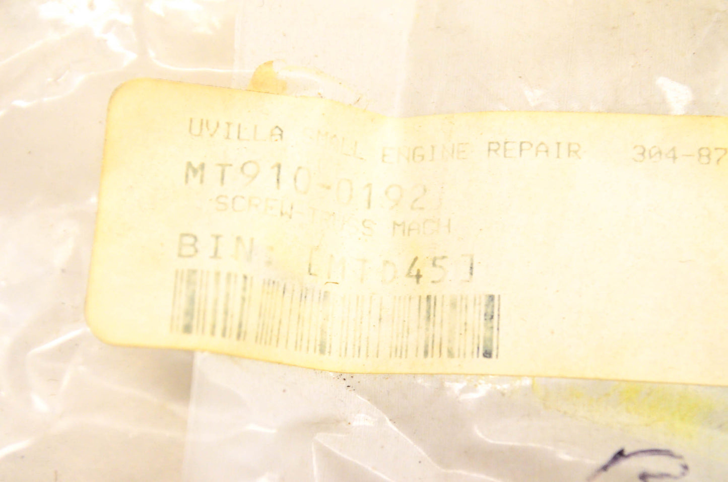 MTD 910-0192 Truss Screw NOS