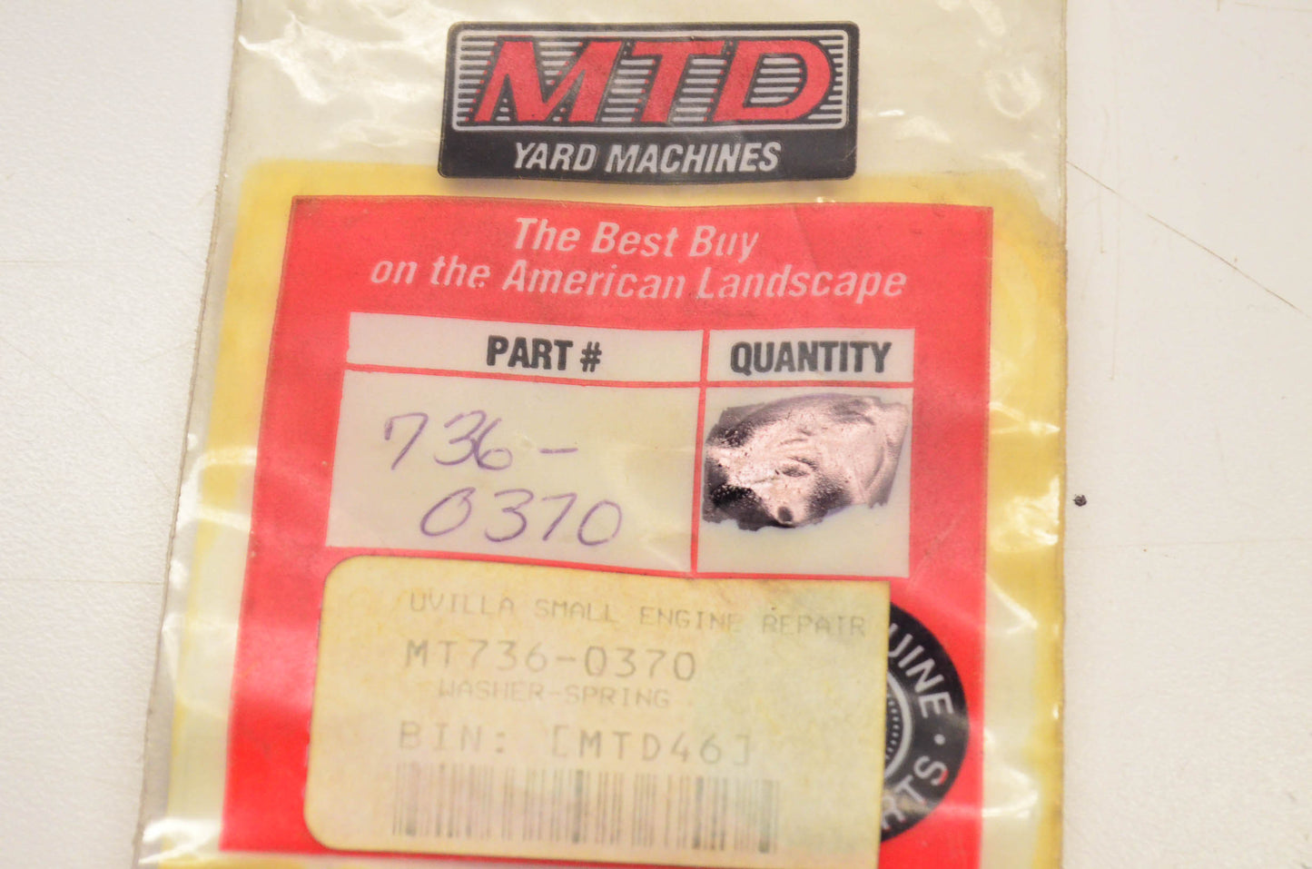 MTD 736-0370 Spring Washer NOS