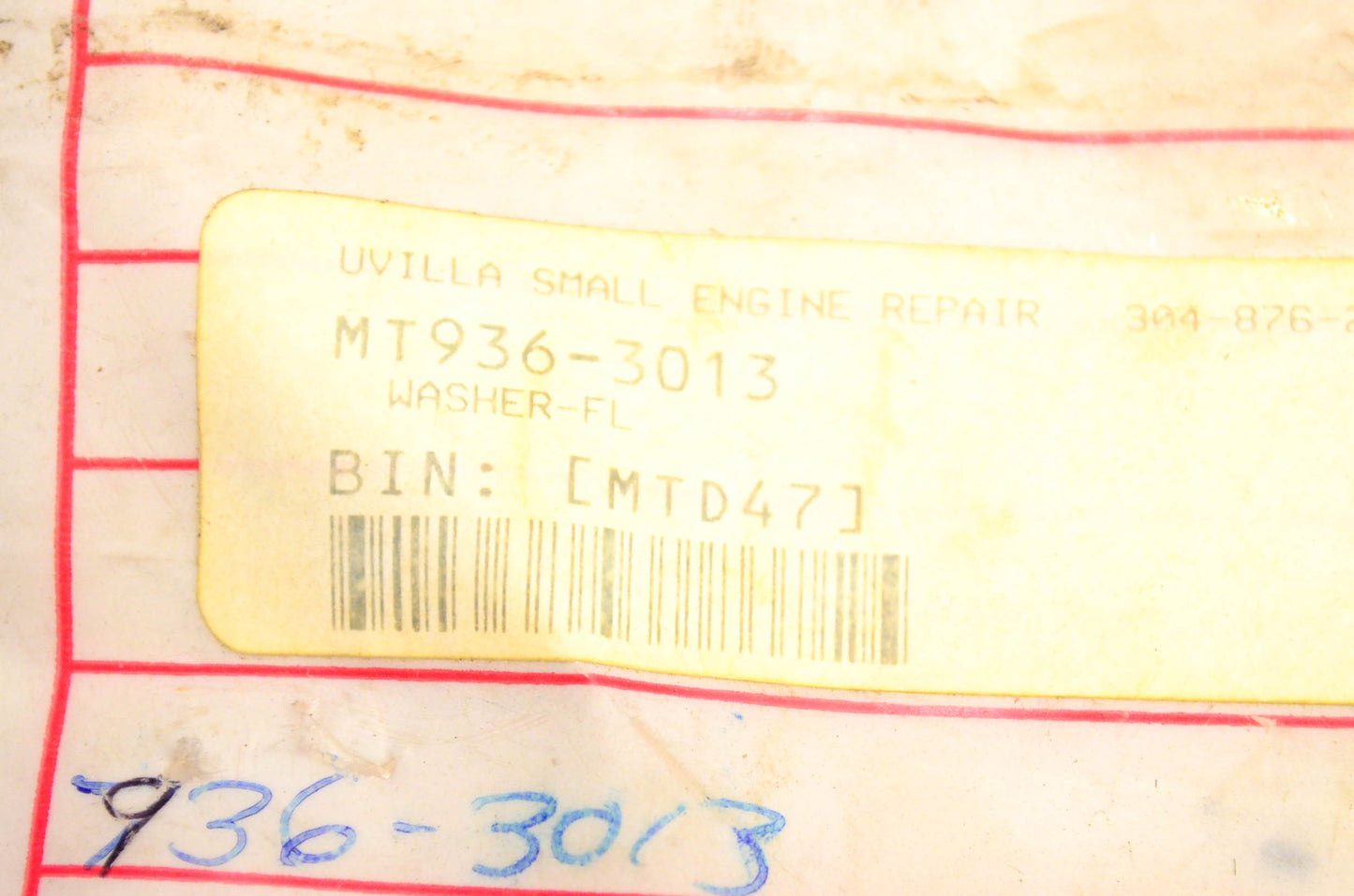 MTD 936-3013 Flat Washer NOS