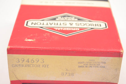 New OEM Briggs & Stratton 394693 Carburetor Overhaul Kit NOS