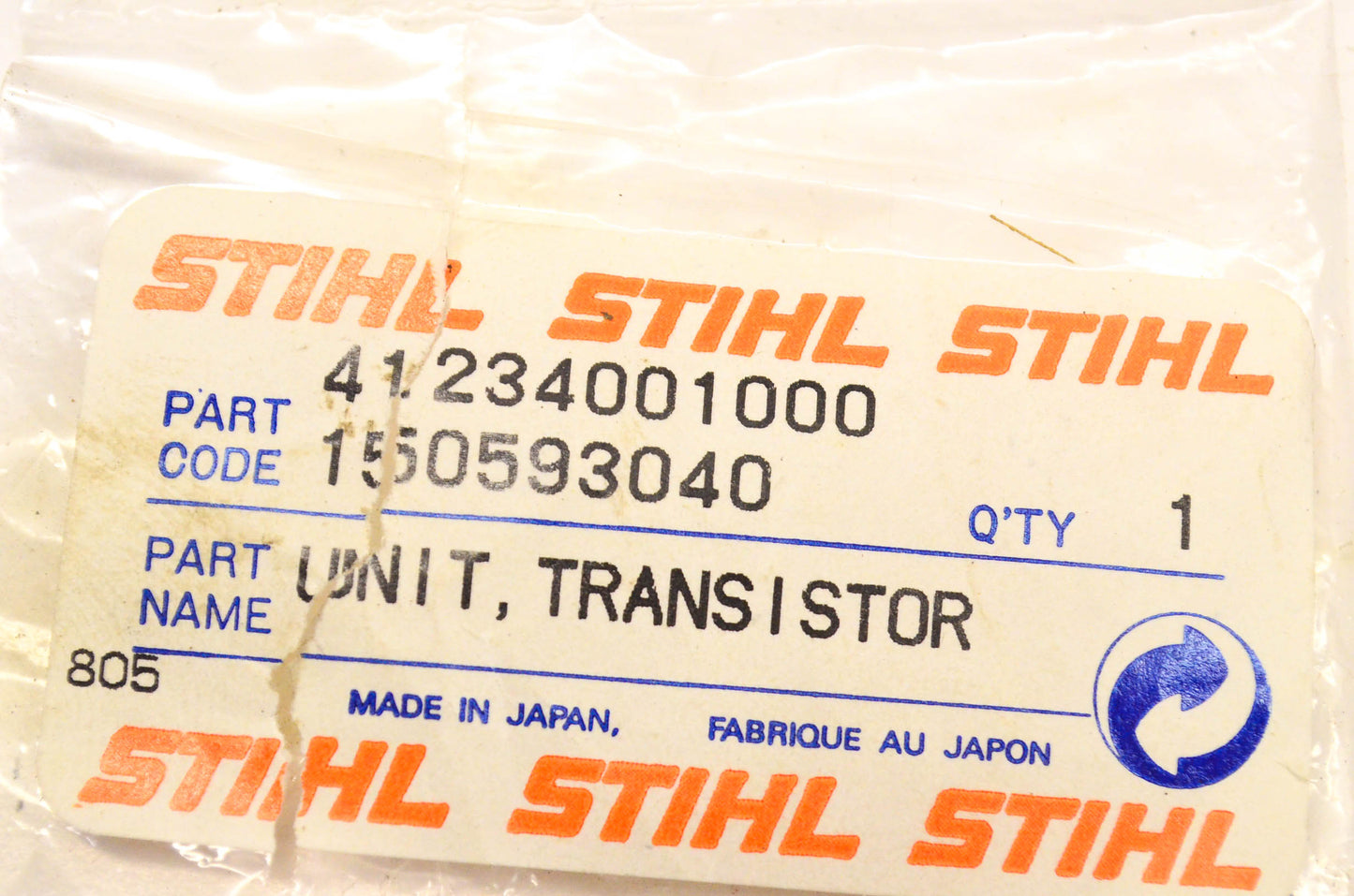 New OEM Stihl 4123-400-1000 Transistor Unit NOS