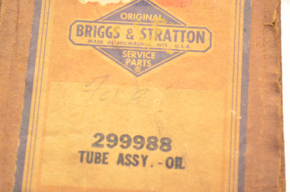 Briggs & Stratton 299988 Oil Tube Assembly NOS
