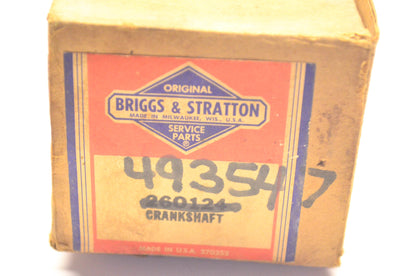 Briggs & Stratton 260124, 493547 Crankshaft NOS