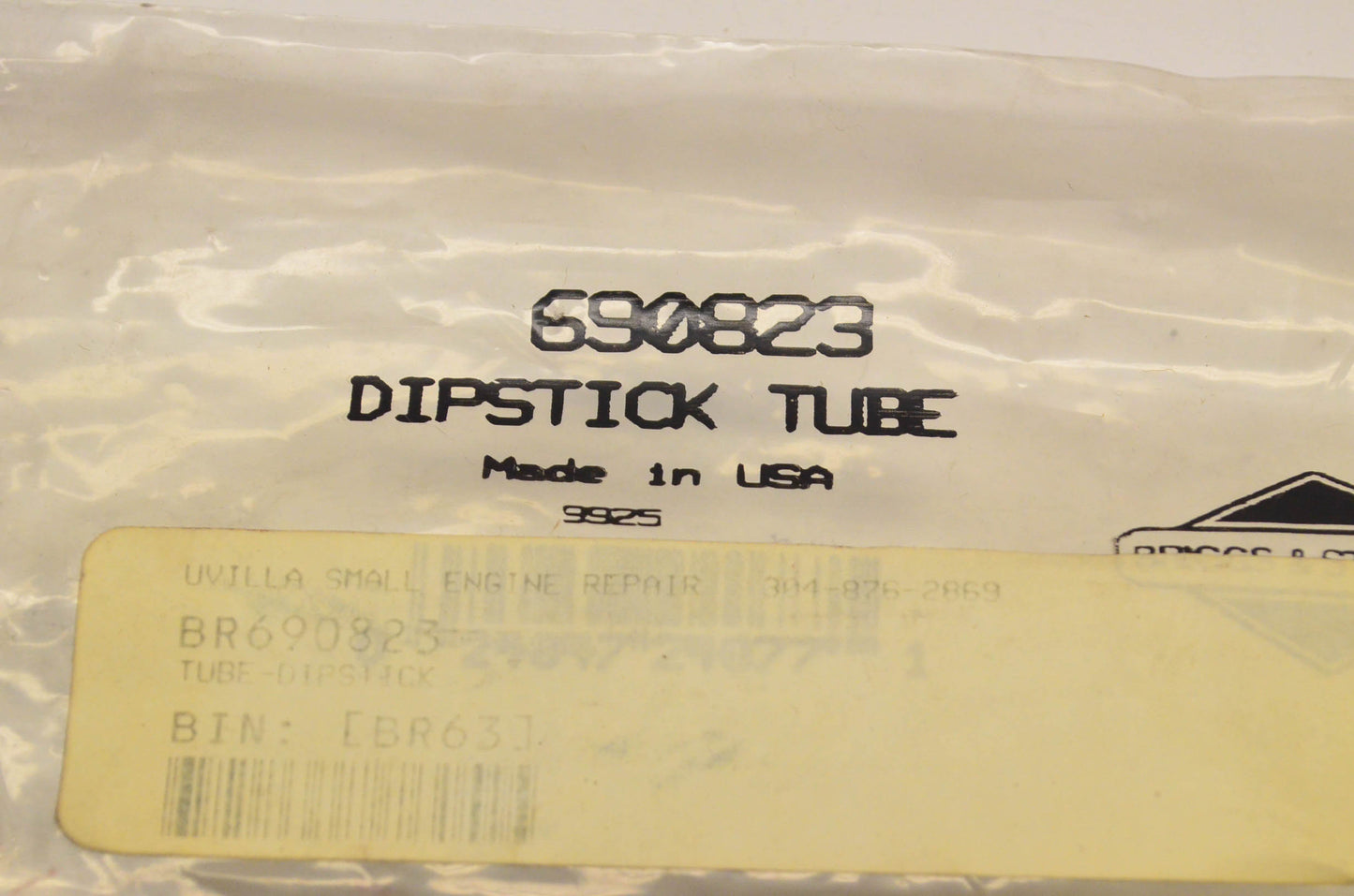 Briggs & Statton 690823 Dipstick Tube NOS