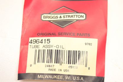 Briggs & Statton 496415 Oil Tube Assembly NOS