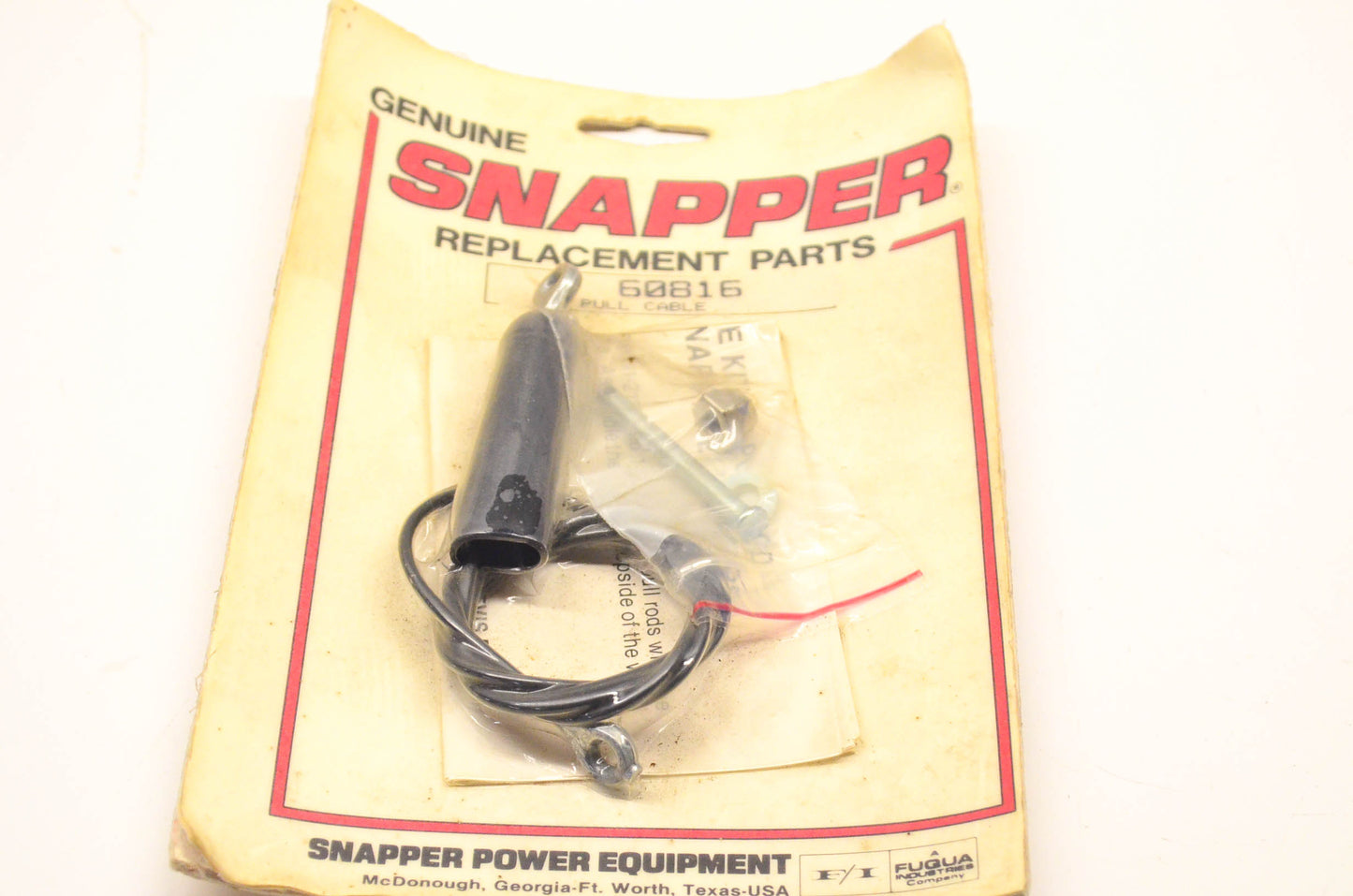 Snapper 60816 Pull Cable Kit NOS