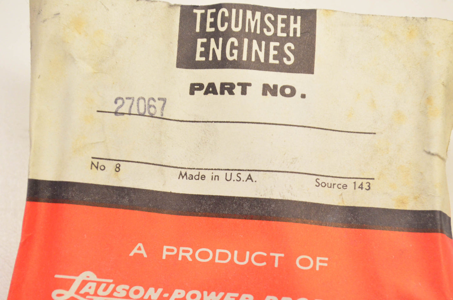 Tecumseh 27067 Gasket Qty 2 NOS