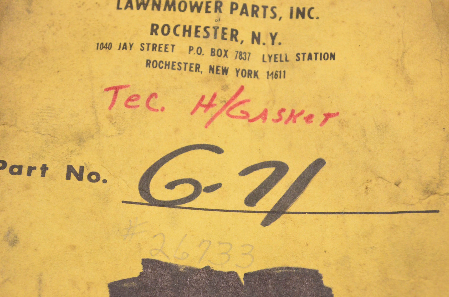 Tecumseh 26733 Gasket Qty 2 NOS