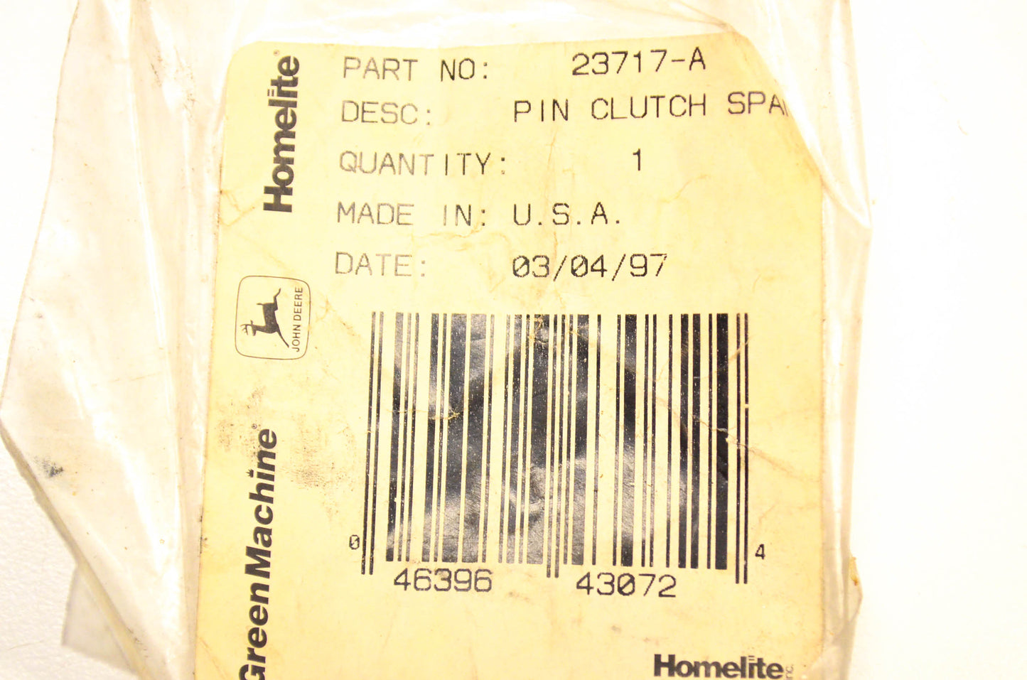 Homelite 23717-A Clutch Spanner Pin NOS