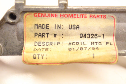 Homelite 94326-1 Coil Mounting Plate NOS