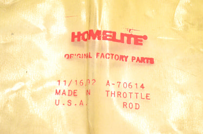 Homelite A-70614 Throttle Linkage Rod NOS
