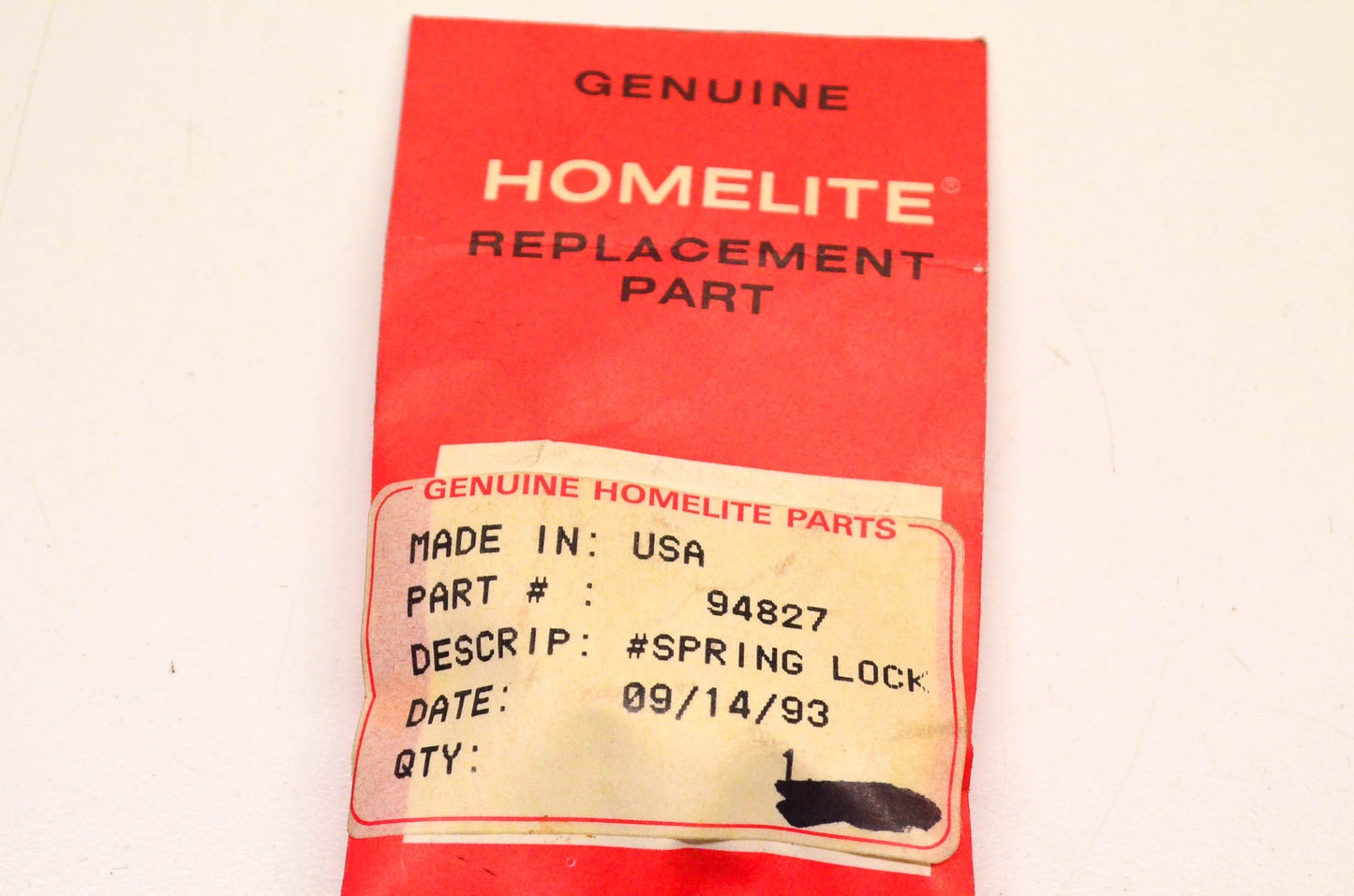 Homelite 94827 Spring Lock NOS