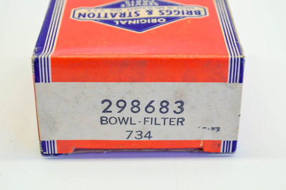 New OEM Briggs & Stratton 298683 Fuel Filter Bowl Kit NOS