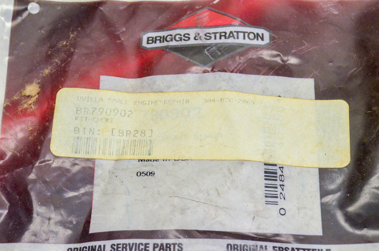 New OEM Briggs & Stratton 790902 Choke Shaft Kit NOS
