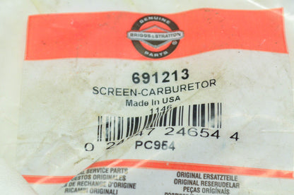 New OEM Briggs & Stratton 691213 Carburetor Screen NOS