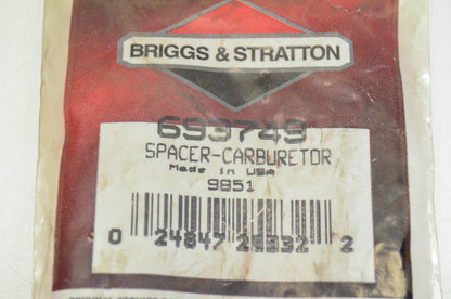 New OEM Briggs & Stratton 693749 Carburetor Spacer NOS