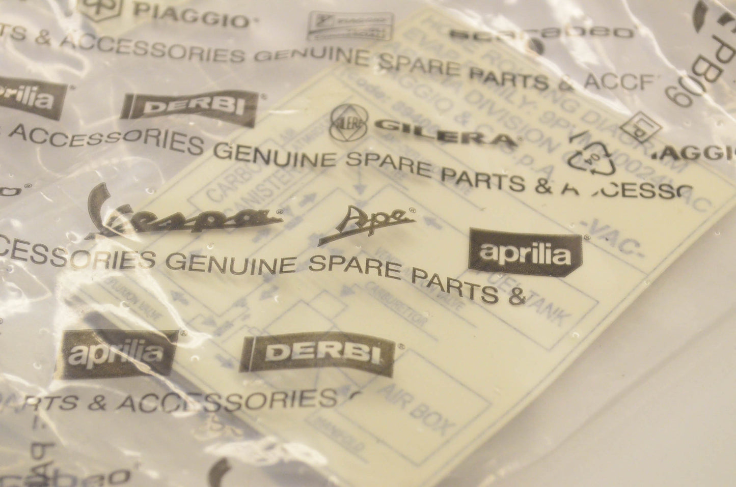 Aprilia 894061 Hose Routing Diagram Decal NOS