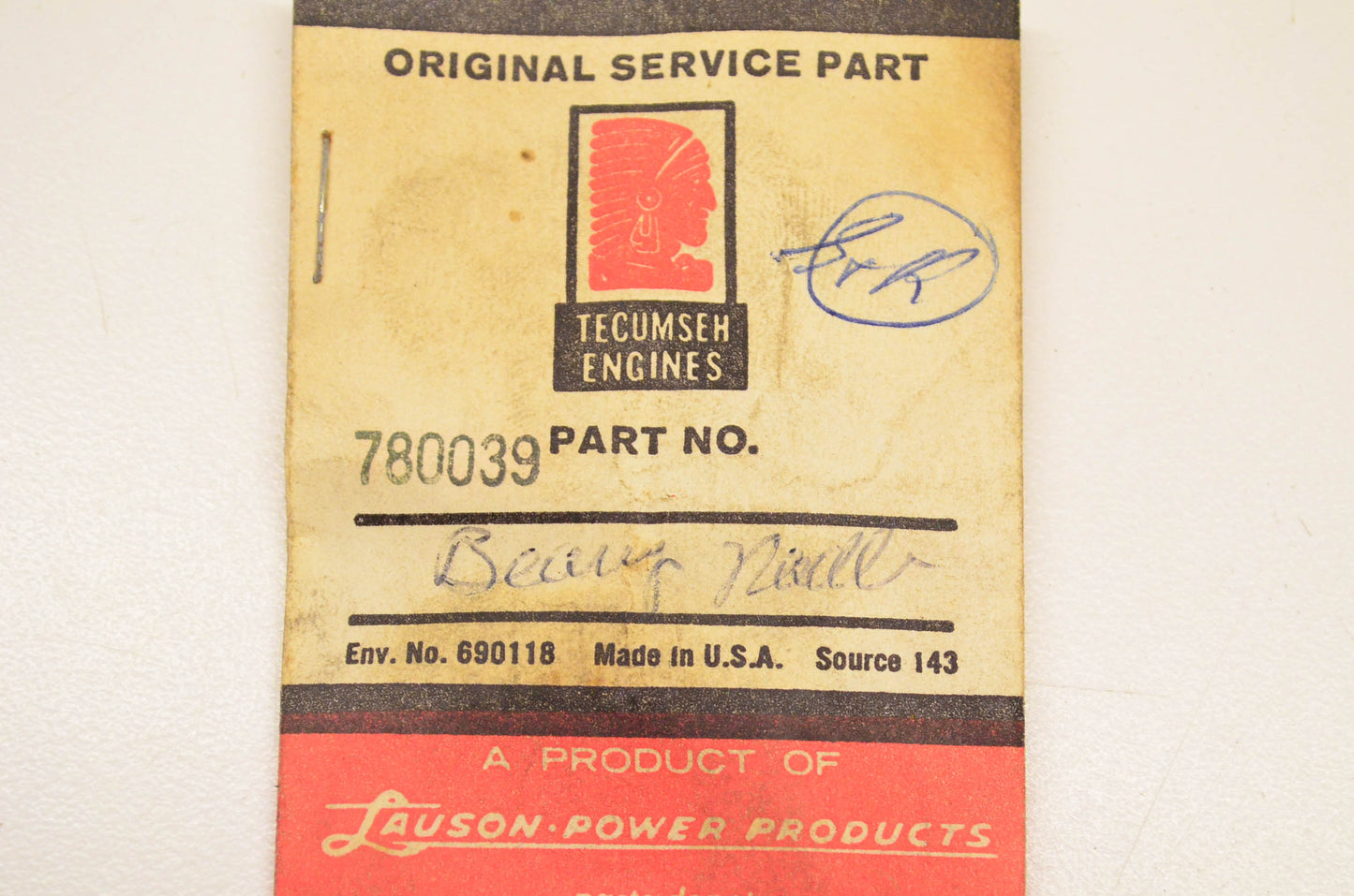 Tecumseh 780039 Thrust Bearing NOS