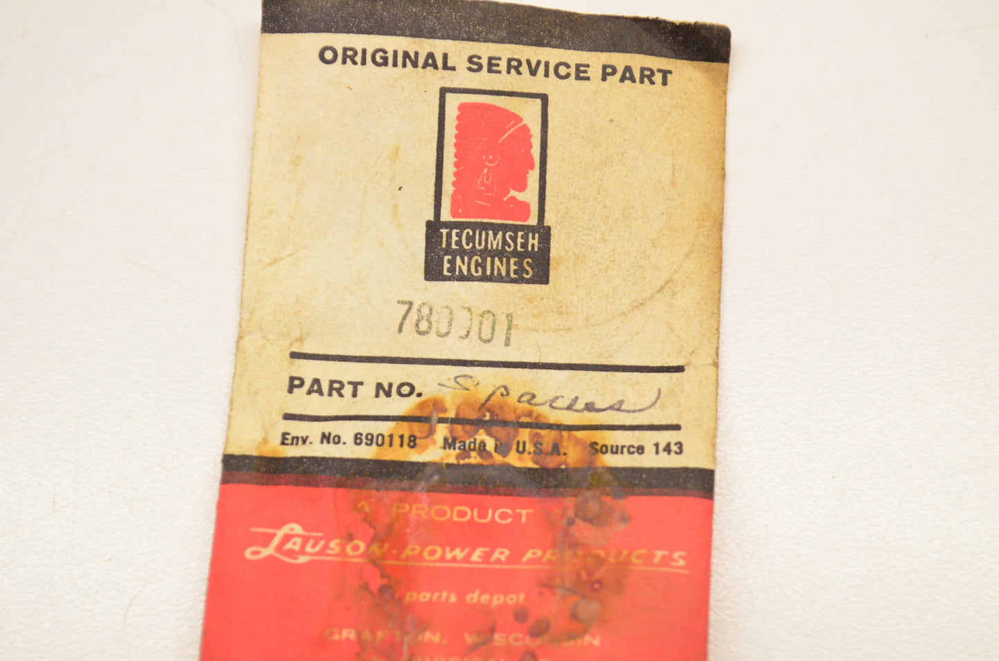 Tecumseh 780001 Washer Qty 2 NOS