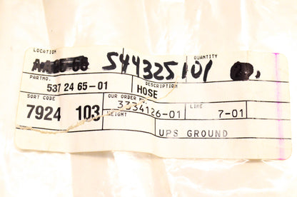 New OEM Husqvarna 537246501, 537 24 65-01 Impulse Hose NOS