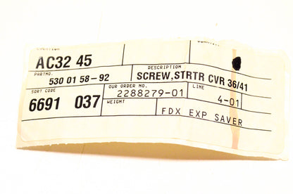 New OEM Husqvarna 530015892, 530 01 58-92 Starter Cover Screw NOS