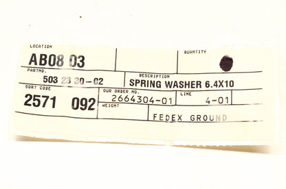 New OEM Husqvarna 503233002, 503 23 30-02 Spring Washer NOS