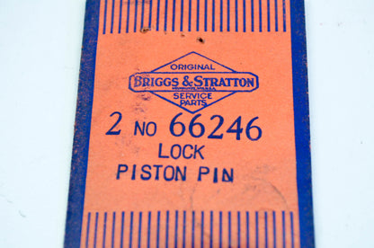 New OEM Briggs & Stratton 66246 Piston Pin Locks Qty 2 NOS