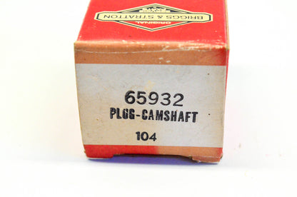 New OEM Briggs & Stratton 65932, 104 Camshaft Plug NOS