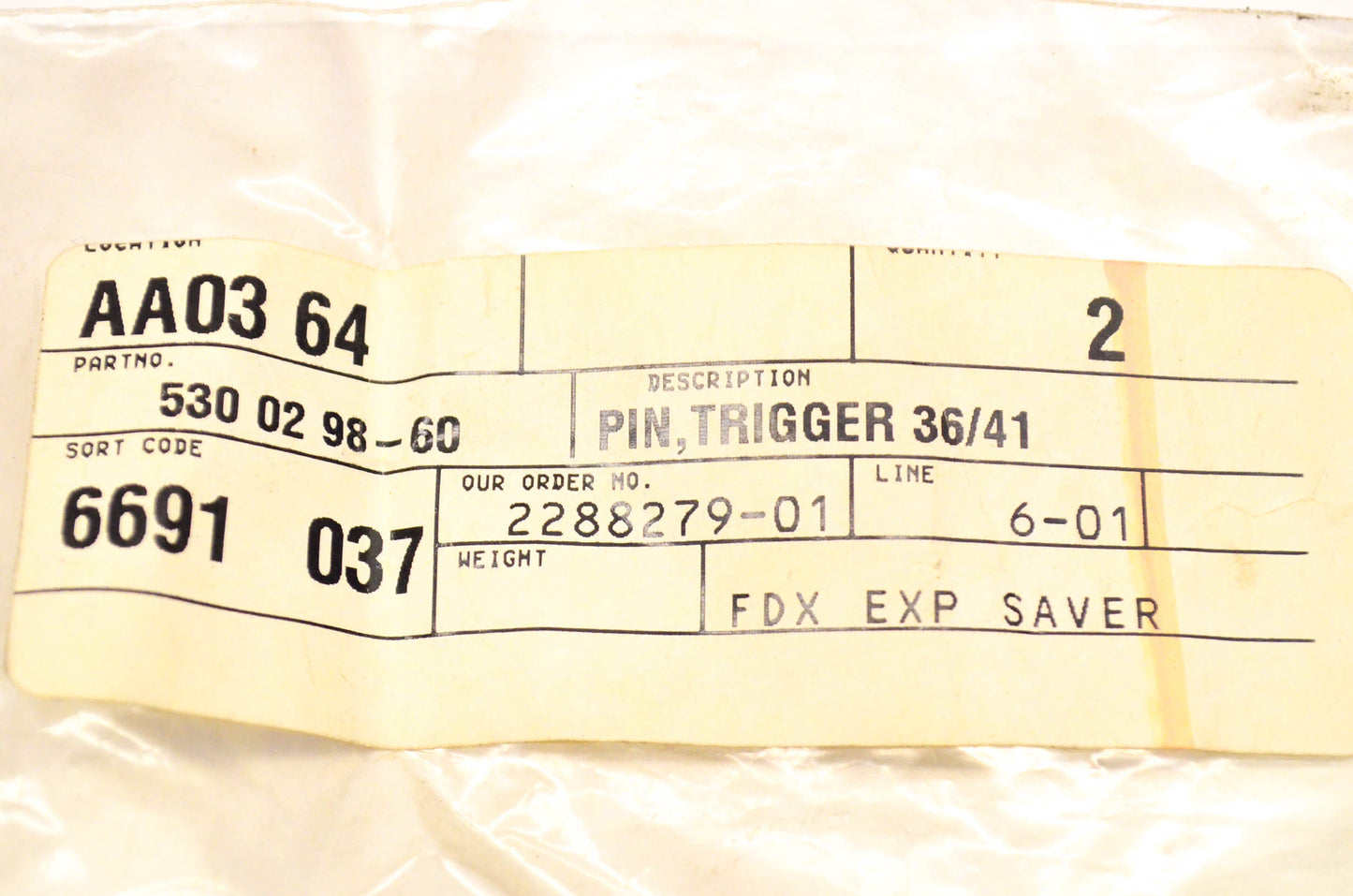 New OEM Husqvarna 530029860, 530 02 98-60 Trigger Pin Qty 2 NOS