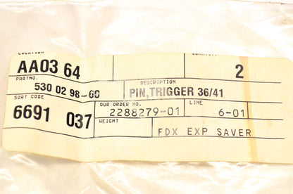 New OEM Husqvarna 530029860, 530 02 98-60 Trigger Pin Qty 2 NOS