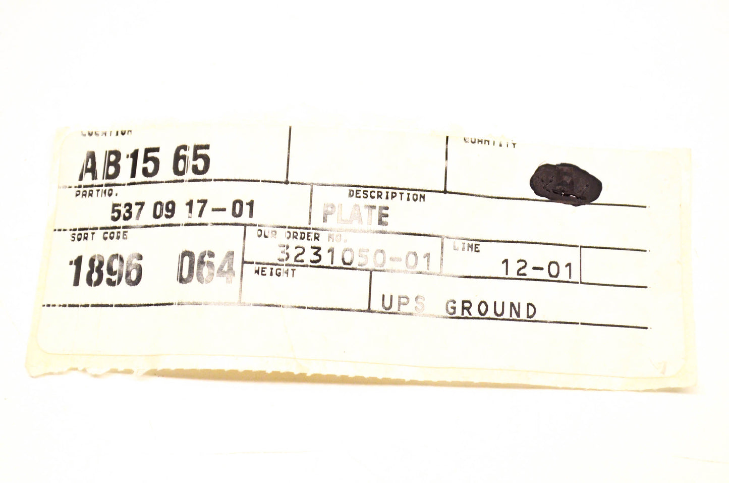 New OEM Husqvarna 537091701, 537 09 17-01 Securing Plate NOS