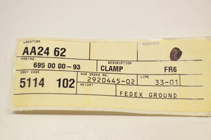 New OEM Husqvarna 695000093, 695 00 00-93 Clamp FR64917A NOS