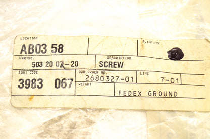 New OEM Husqvarna 503200220, 503 20 02-20 Screw NOS