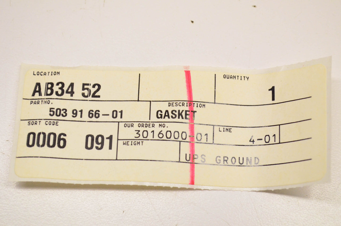 New OEM Husqvarna 503916601, 503 91 66-01 Gasket NOS
