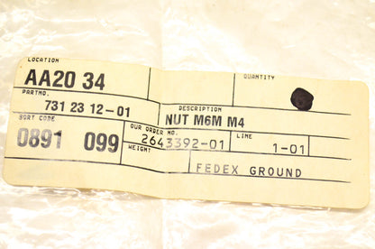 New OEM Husqvarna 731231201, 731 23 12-01 Hex Nut NOS