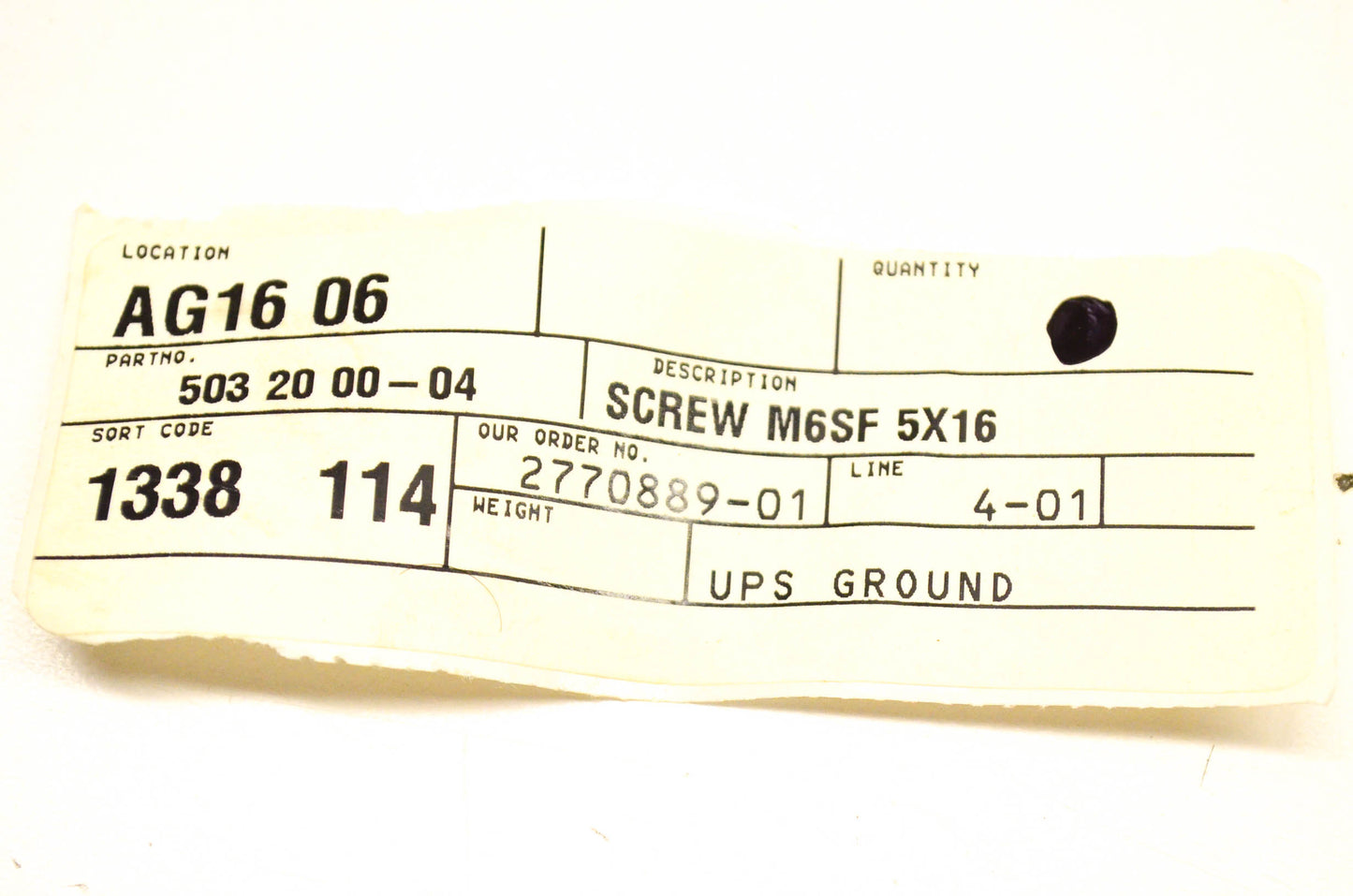 New OEM Husqvarna 503200004, 503 20 00-04 Screw NOS